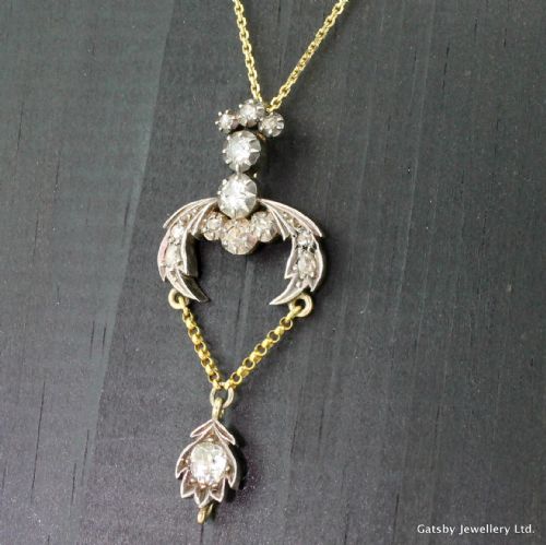 Georgian 1.30 Carat Old Cut Diamond Pendant, Circa 1810
