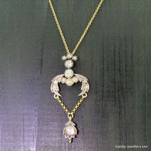 fig 1. Georgian 1.30 Carat Old Cut Diamond Pendant, circa 1810