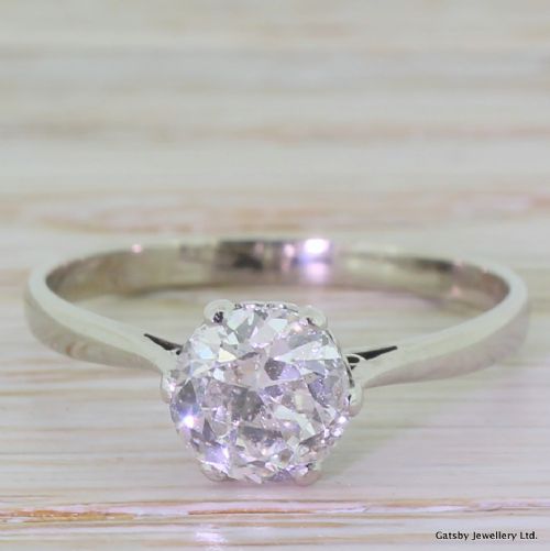 fig 1. Art Deco 1.14 Carat Old European Cut Diamond Engagement Ring, circa 1935
