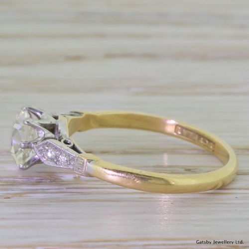 fig 2. Art Deco 1.07 Carat Old Mine Cut Diamond Engagement Ring, circa 1920

