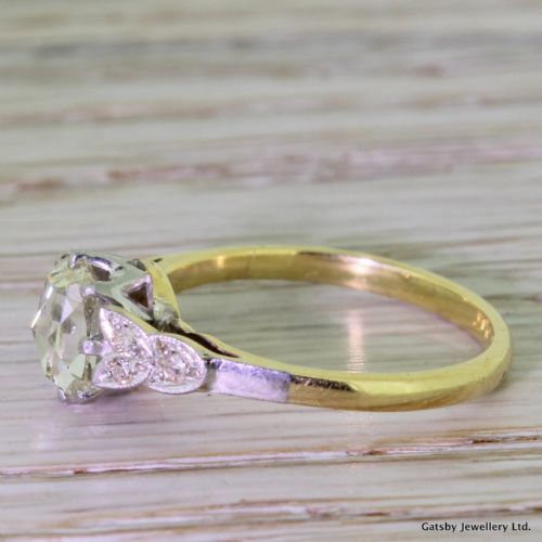 fig 2. Art Deco 1.03 Carat Rose Cut Diamond Engagement Ring, circa 1925
