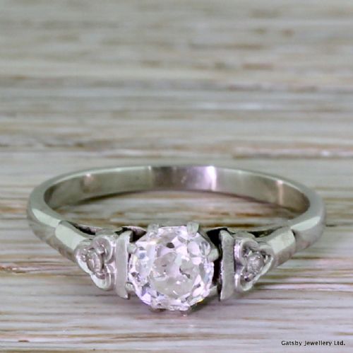 fig 1. Art Deco 0.65 Carat Old Cut Diamond