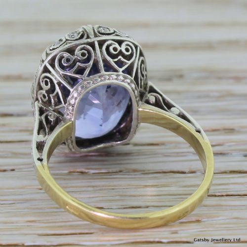 fig 3. Edwardian 15.79 Carat Natural Ceylon Sapphire Ring, circa 1910