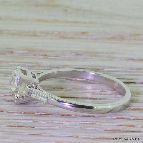 fig 2. Art Deco 1.07 Carat Old Cut Diamond Engagement Ring, circa 1925
