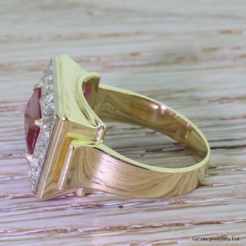 fig 2. Art Deco 2.50 Carat Ruby & 0.96 Carat Old Cut Diamond Ring, circa 1935