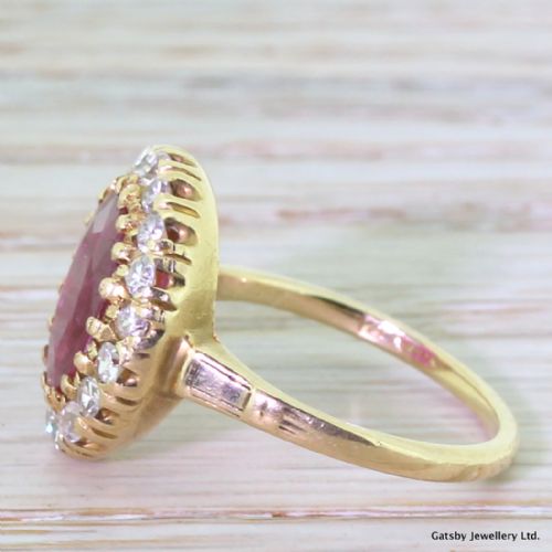 fig 2. Art Deco 2.00 Carat Natural Ruby & Diamond Cluster Ring, circa 1930