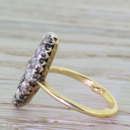 fig 2. Victorian 1.25 Carat Old Cut Diamond Navette Ring, circa 1890