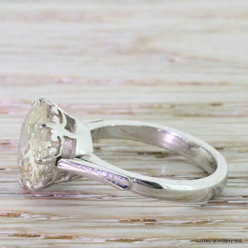 fig 2. Art Deco 3.12 Carat Old Cut Diamond Engagement Ring, circa 1935