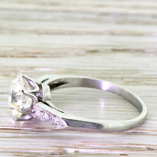 fig 2. Art Deco 2.15 Carat Old Cut Diamond Engagement Ring, circa 1930