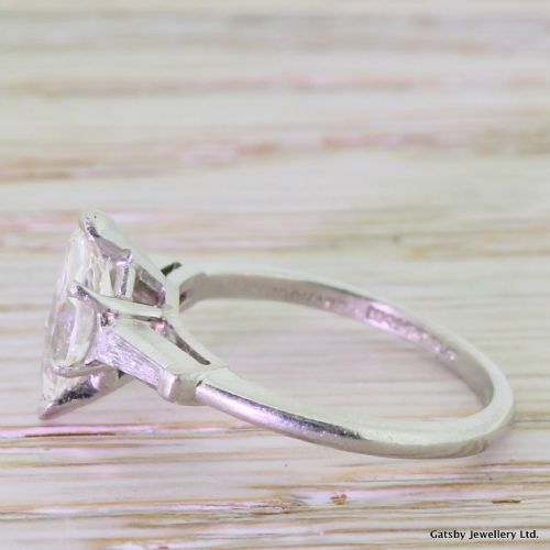 fig 2. Art Deco 1.00 Carat Marquise Cut Diamond Engagement Ring, circa 1940