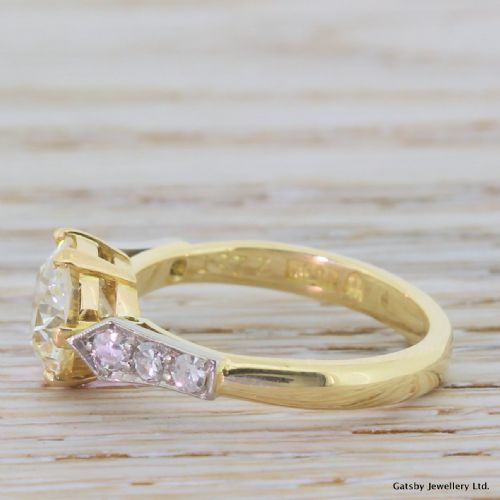 fig 2. Art Deco 1.58 Carat Diamond Solitaire Engagement Ring, circa 1925
