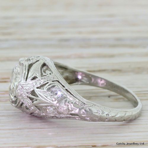 fig 2. Edwardian 1.08 Carat Old Cut Diamond Engagement Ring, circa 1910