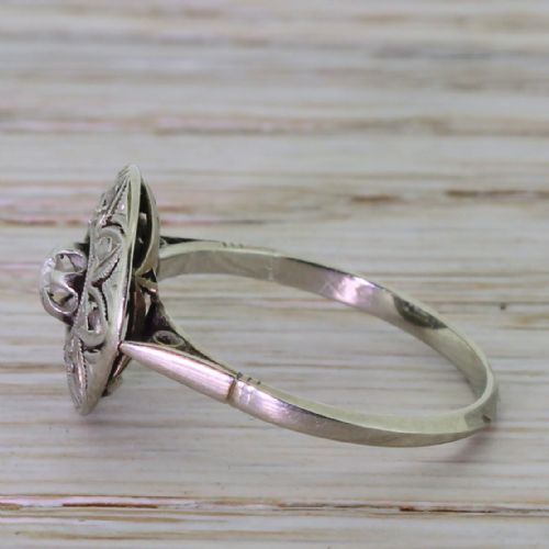 fig 2. Mid Century 0.21 Carat Old Cut Diamond “Lotus” Ring, French, circa 1950
