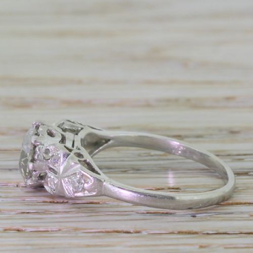 fig 2. Art Deco 1.34 Carat Old Cut Diamond Engagement Ring, circa 1920
