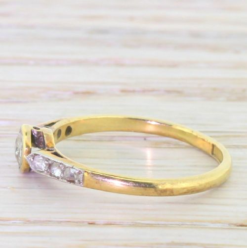 fig 2. Art Deco 0.25 Carat Old Cut Diamond Engagement Ring, circa 1920