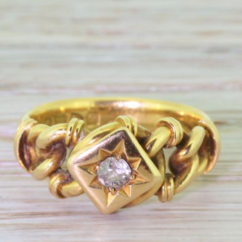 fig 1. Early 20th Century Old Cut Diamond “Knot” Ring, Chester, 1915