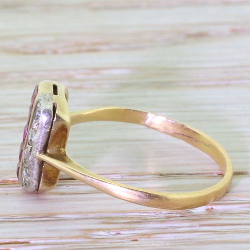 fig 2. Art Deco Ruby & Diamond Plaque Ring, circa 1915
