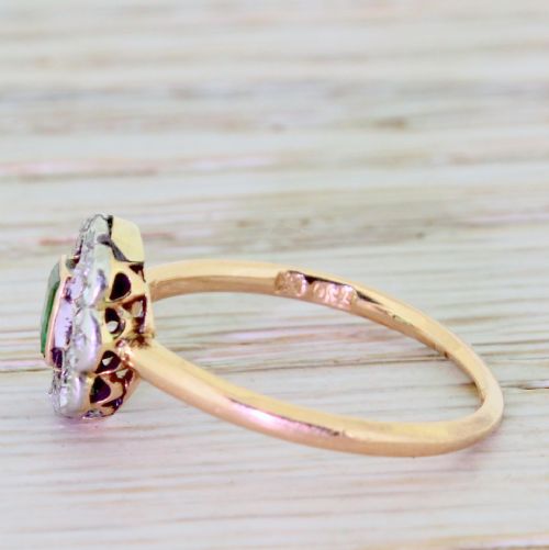 fig 2. Art Deco Emerald & Rose Cut Diamond Ring, circa 1930
