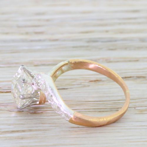 fig 2. Edwardian 2.32 Carat Old Cut Diamond Engagement Ring, French, circa 1910