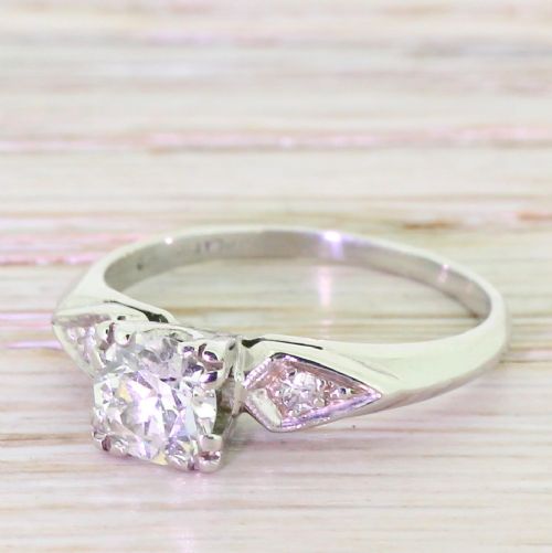 Art Deco 0.65 Carat Old Cut Diamond Engagement Ring, Circa 1935
