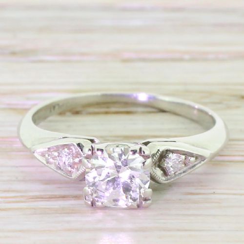 fig 1. Art Deco 0.65 Carat Old Cut Diamond Engagement Ring, circa 1935