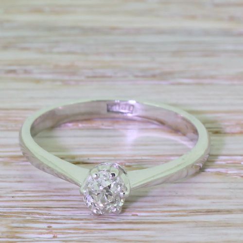 fig 1. Art Deco 0.45 Carat Old Cut Diamond Engagement Ring, circa 1940