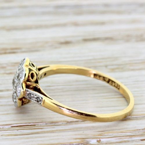 fig 2. Edwardian 0.55 Carat Old Cut Diamond Cluster Ring, circa 1910