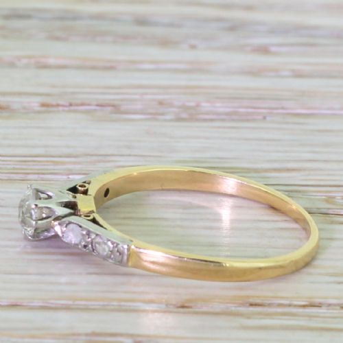 fig 2. Art Deco 0.30 Carat Old Cut Diamond Engagement Ring, circa 1920