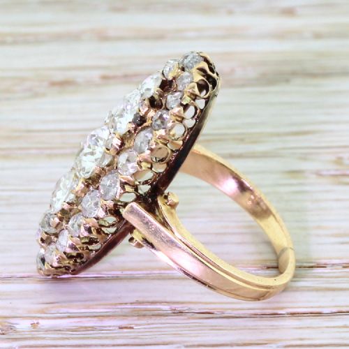 fig 2. Victorian 4.00 Carat Old Cut Diamond Cluster Ring, circa 1870