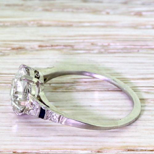 fig 2. Art Deco 2.26 Carat Old Cut Diamond Engagement Ring, circa 1920