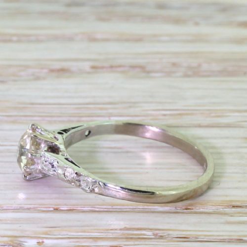 fig 2. Art Deco 0.67 Carat Old Mine Cut Diamond Engagement Ring, circa 1930
