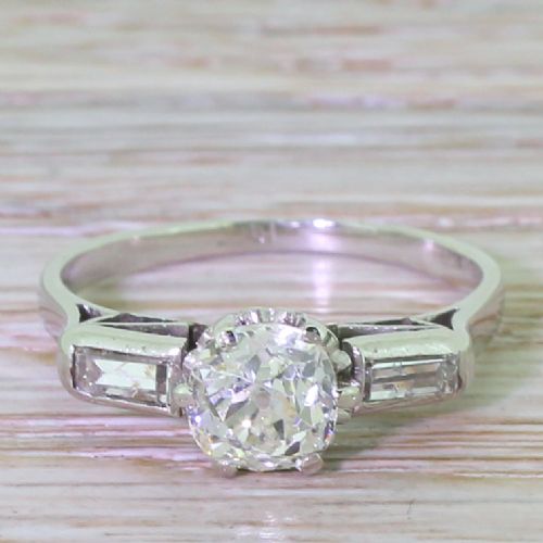 fig 1. Art Deco 1.02 Carat Old Cut Diamond Engagement Ring, circa 1935