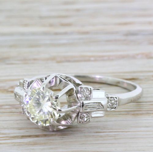 Art Deco 0.80 Carat Old Cut Diamond Engagement Ring, Circa 1935
