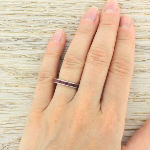 fig 1. Art Deco 2.00 Carat Burmese Ruby Full Eternity Ring, circa 1930
