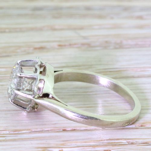 fig 2. Art Deco 1.23 Carat Old European Cut Diamond Engagement Ring, French, circa 1940