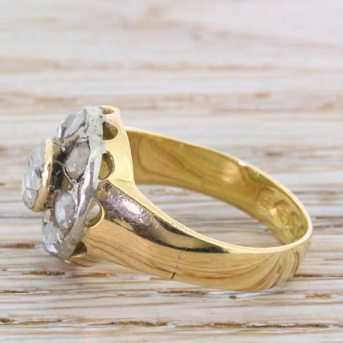 fig 2. Victorian 1.00 Carat Rose Cut Diamond Cluster Ring, Chester, 1898