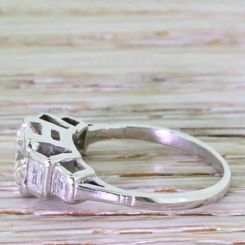 fig 2. Art Deco 1.17 Carat Old European Cut Diamond Engagement Ring, circa 1935