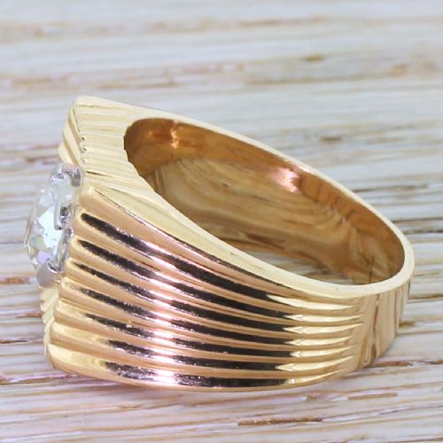 fig 2. Art Deco 1.27 Carat Old Cut Diamond “Ray” Ring, French, circa 1920