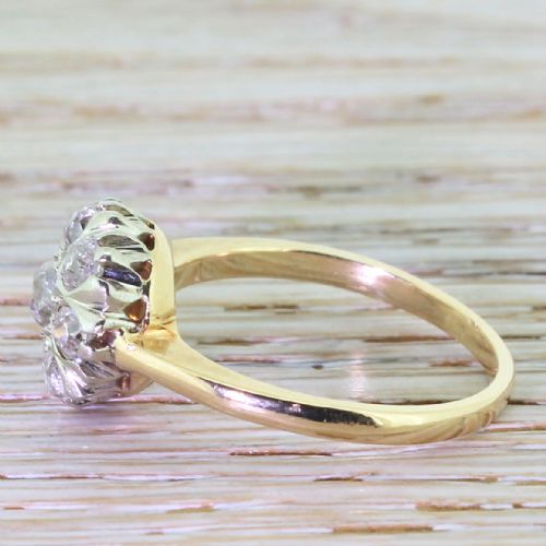 fig 2. Art Deco 1.40 Carat Old Cut Diamond Cluster Ring, circa 1920
