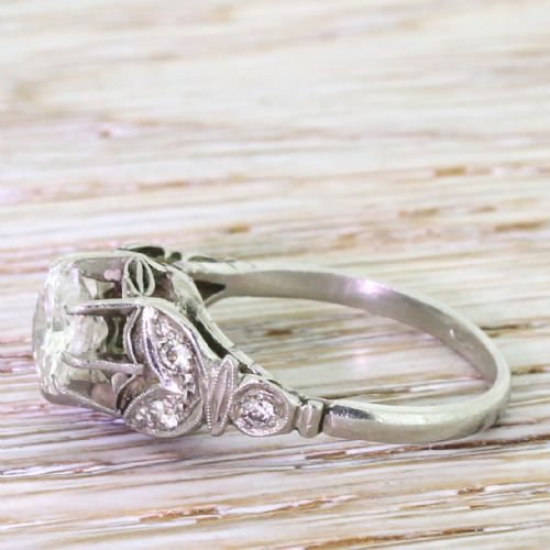 fig 2. Art Deco 1.50 Carat Old European Cut Diamond Engagement Ring, circa 1935