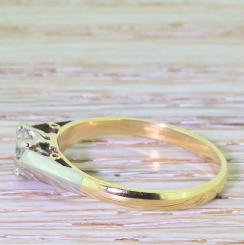 fig 2. Mid Century 0.55 Carat Brilliant Round Diamond Engagement Ring, circa 1945