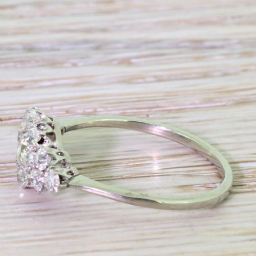 fig 2. Art Deco 1.04 Carat Old Cut Diamond Cluster Ring, circa 1935
