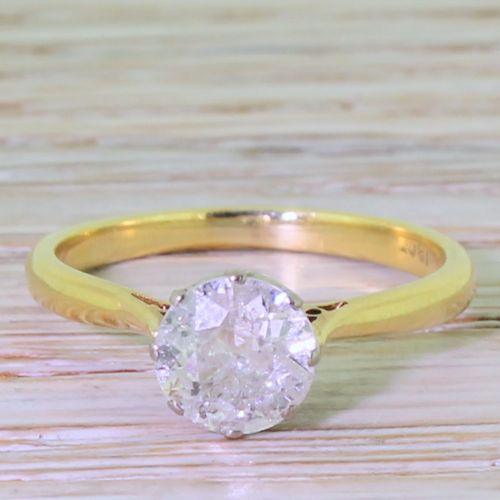 fig 1. Art Deco 0.83 Carat Old European Cut Diamond Engagement Ring, circa 1935
