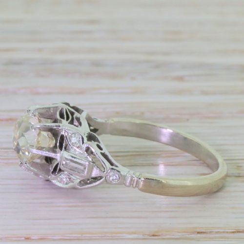 fig 2. Art Deco 1.43 Carat Old Cut Diamond Engagement Ring, circa 1935