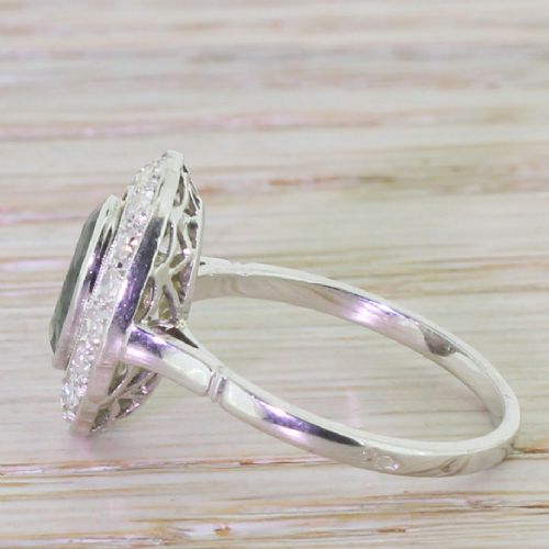 fig 2. Art Deco 1.25 Carat Sapphire Diamond Halo Ring, French, circa 1935
