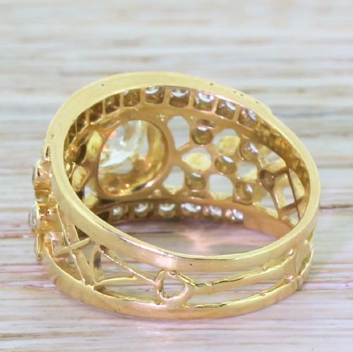 fig 3. Mid Century 2.53 Carat Old Cut Diamond “Bubbles” Ring, circa 1950