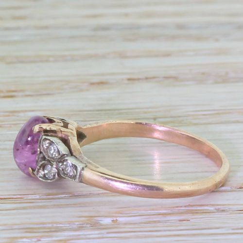 fig 2. Victorian 1.00 Carat Cabochon Ruby Solitaire Ring, circa 1900