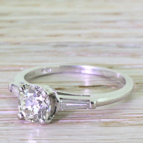 Art Deco 1.22 Carat Old Cut Diamond Engagement Ring, Circa 1935

