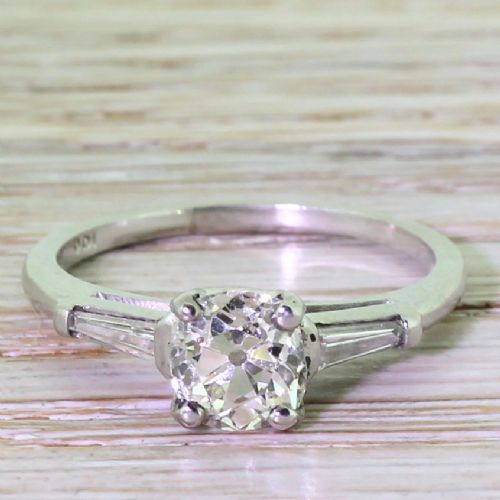fig 1. Art Deco 1.22 Carat Old Cut Diamond Engagement Ring, circa 1935