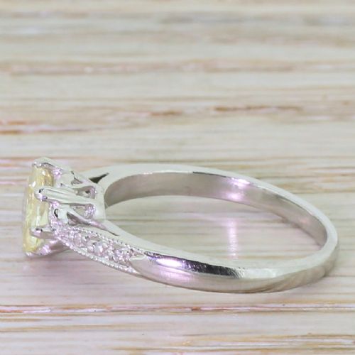 fig 2. Art Deco 0.79 Carat Modified Rose Cut Diamond Engagement Ring, circa 1920
